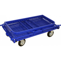 Платформенная тележка с сетчатыми бортами и складными ручками RUSKLAD ТСРС 5, 700x1200 мм, d160 мм ТСРС 5 160