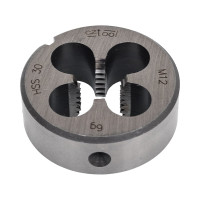 Плашка Bucovice Tools M 12 Шаг 1.75 HSS 38x14мм 240120