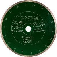 Диск алмазный сплошной (250х25,4 мм) CERAMICS MARBLE Solga Diamant 20000250