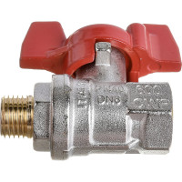 Шаровой кран RuB, 1/4" DN8 PN40, ВР-НР, серия MILANO (S.90), бабочка S90B26