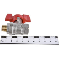 Шаровой кран RuB, 1/4" DN8 PN40, ВР-НР, серия MILANO (S.90), бабочка S90B26