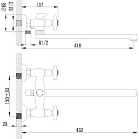 Универсальный смеситель Lemark Standard LM2112C