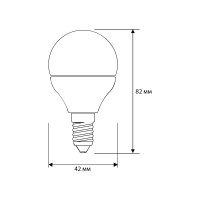 Светодиодная лампа 7Вт 220В Camelion LED7-G45/845/E14 12071