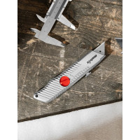 Нож MATRIX 19 мм выдвижное трапециевидное лезвие, металлический корпус 78964