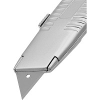 Нож MATRIX 19 мм выдвижное трапециевидное лезвие, металлический корпус 78964