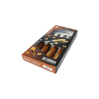 Набор из 4 плоских стамесок с ручкой NAREX WOOD LINE PLUS 6, 12, 20, 26 мм 863201