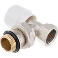 Ручной угловой вентиль быстрого монтажа ВН 1/2 никелированный с разъёмным соединением Uni-Fitt 156N2000