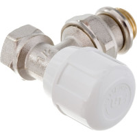 Ручной угловой вентиль быстрого монтажа ВН 1/2 никелированный с разъёмным соединением Uni-Fitt 156N2000