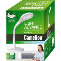 Настольный светильник, белый, LED, 7Вт, 230В, лупа 3х/5х, сенсорное включение, 4 уровня яркости, 4000К Camelion KD-790 C01 12484