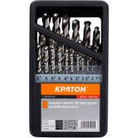 Набор сверл по металлу 1,0-13,0мм 25шт, белые, металлическая коробка, Кратон 1 05 01 015