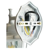 Садово-парковый светильник FERON 6102/PL6102 шестигранный на стену вниз 60W E27 230V, белый 11053