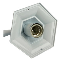 Садово-парковый светильник FERON 6102/PL6102 шестигранный на стену вниз 60W E27 230V, белый 11053