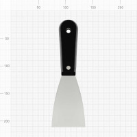 Полированный шпатель с пластиковой ручкой 63 мм Biber 35113 тов-048231