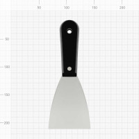 Полированный шпатель с пластиковой ручкой 75 мм Biber 35114 тов-048232