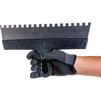 Фасадный зубчатый шпатель (350 мм, нержавеющая сталь, 10 мм) Biber 35239 тов-169790