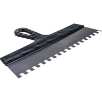 Фасадный зубчатый шпатель (350 мм, нержавеющая сталь, 10 мм) Biber 35239 тов-169790