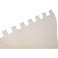 Фасадный зубчатый шпатель (200 мм, нержавеющая сталь, 6 мм, желтая ручка) Biber МАСТЕР 35183 тов-176010