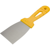 Фасадный шпатель (60 мм, нержавеющая сталь, желтая ручка) Biber МАСТЕР 35172 тов-175999