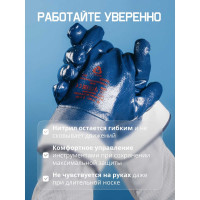 Перчатки (краги) маслобензостойкие (МБС) с нитриловым покрытием, разм.XL/10 Jeta Safety JN069-ХL