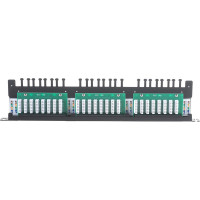 Панель NIKOMAX 19, 0.5U, 24 порта, Кат. 5е, черная NMC-RP24UD2-HU-BK