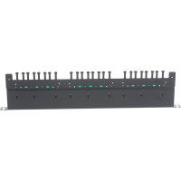 Панель NIKOMAX 19, 0.5U, 24 порта, Кат. 5е, черная NMC-RP24UD2-HU-BK