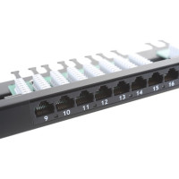 Панель NIKOMAX 19, 0.5U, 24 порта, Кат. 5е, черная NMC-RP24UD2-HU-BK