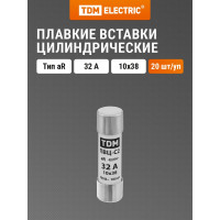 Плавкая вставка TDM ELECTRIC ПВЦ-С2 10х38 aR быстродействующая 32А SQ0729-0047