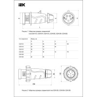 Переносная вилка IEK MAGNUM ССИ-024 32А 3Р+РЕ 380 IP PSN02-032-4 2893021