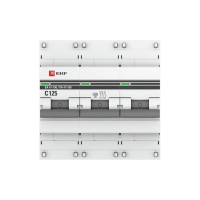 Автоматический выключатель EKF 3P 125А (C) ВА 47-100 10кА PROxima mcb47100-3-125C-pro