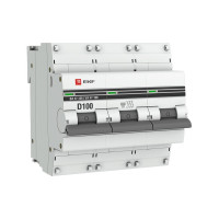 Автоматический выключатель EKF 3P 100А (D) ВА 47-100 10кА PROxima mcb47100-3-100D-pro