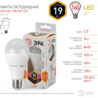 Светодиодная лампа ЭРА LED A65-19W-827-E27 Б0031702