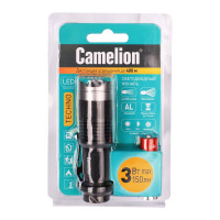Фонарь Camelion LED5135 черный, LED XPE, ZOOM, 3 режима, 1XLR6 в комплекте, алюминий, блистер 12915