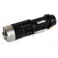 Фонарь Camelion LED5135 черный, LED XPE, ZOOM, 3 режима, 1XLR6 в комплекте, алюминий, блистер 12915