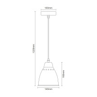 Подвесной светильник Camelion PL-430S-1 С01 белый, LOFT, E27, 60Вт, 230В, металл 13083