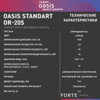 Газовый проточный водонагреватель Oasis OR - 20S 4670004230060
