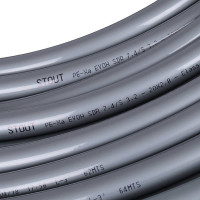 Труба из сшитого полиэтилена с кислородным слоем STOUT PEX-a 20х2,8 бухта 100 м серая SPX-0001-002028