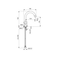 Смеситель для умывальника, R-излив VIDIMA Видима Лайф BA358AA