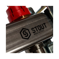Коллектор из нержавеющей стали с расходомерами STOUT 13 выходов SMS 0917 000013
