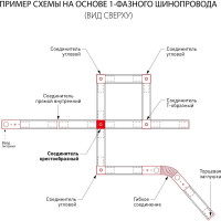 Электрический соединитель Elektrostandard TRC-1-1-X-WH X-образный белый a039585