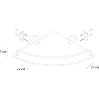 Полка стеклянная угловая FIXSEN MODERN 51503A