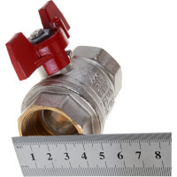 Шаровой кран RuB, 1" DN25 PN40, ВР-ВР, серия MILANO (S.90), бабочка S90F16
