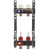 Коллектор из нержавеющей стали с расходомерами 2 вых. STOUT SMS 0917 000002