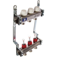 Коллектор из нержавеющей стали с расходомерами 3 вых. STOUT SMS 0917 000003