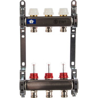 Коллектор из нержавеющей стали с расходомерами 3 вых. STOUT SMS 0917 000003