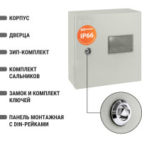 Учетно-распределительный щит ЩУ-1ф/1-0-3 IP66 TDM ELECTRIC SQ0905-0093