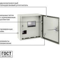 Учетно-распределительный щит ЩУ-1ф/1-1-6 IP66 2 двери 310х300х150 TDM ELECTRIC SQ0905-0094