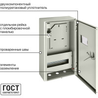 Учетно-распределительный щит ЩУ-3ф/1-0-12 IP66 540х310х165 TDM ELECTRIC SQ0905-0098