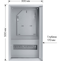 Навесной распределительный учетный щит ЩУРН-3/12 Народный 500х300х170 TDM ELECTRIC SQ0905-0802