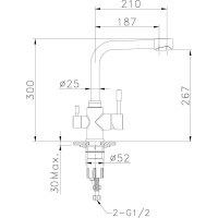 Смеситель для кухни с подключением к фильтру с питьевой водой Lemark Expert LM5061S