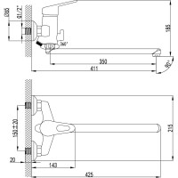 Универсальный смеситель Lemark Luna LM4151C